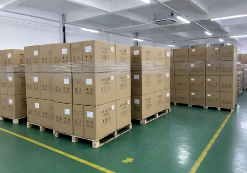 packaging workshop for industrial air filters