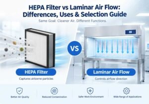 Difference between HEPA filter and laminar air flow