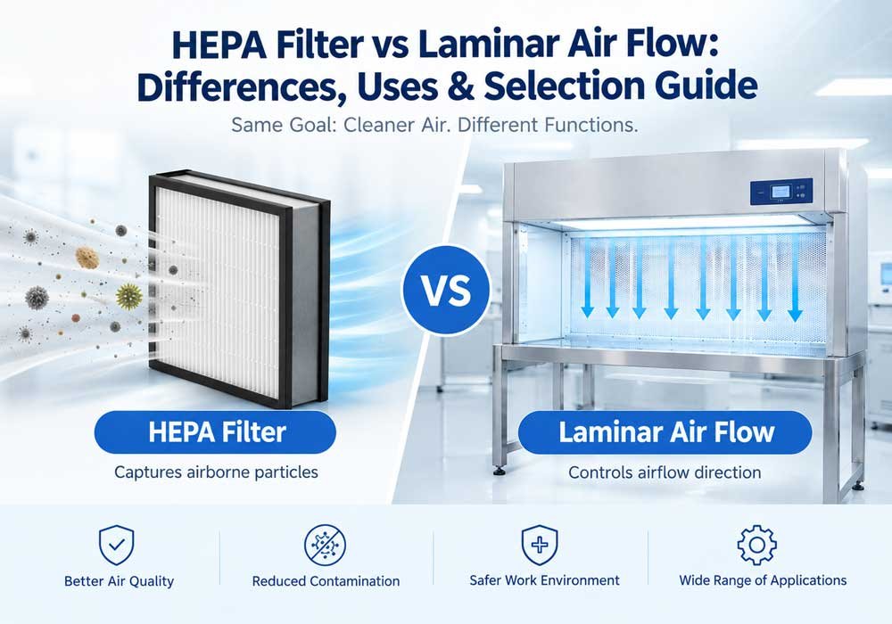 Difference between HEPA filter and laminar air flow